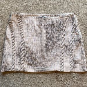 Seersucker mini skirt
